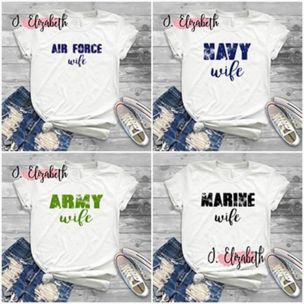 Military wife shirts